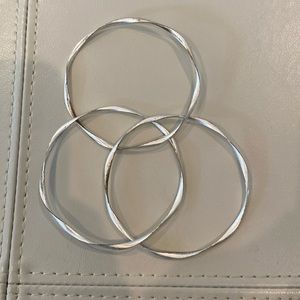 Connected Silver bangles